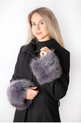 Blue Fox Fur Cuffs